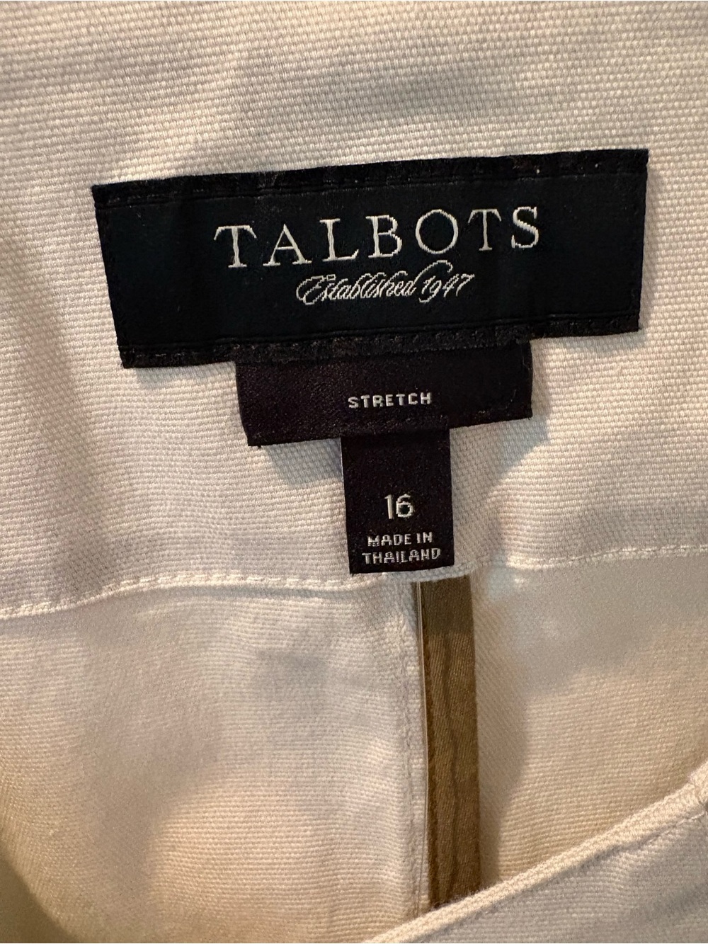 Talbots Cream Single-Button Cropped Blazer - Picture 2 of 4